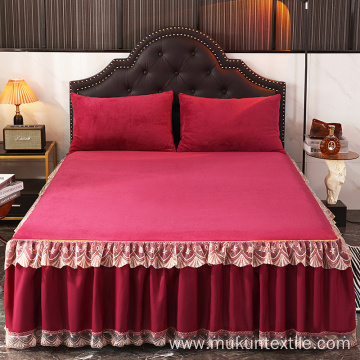 220gsm 100% flannel bedskirt sets